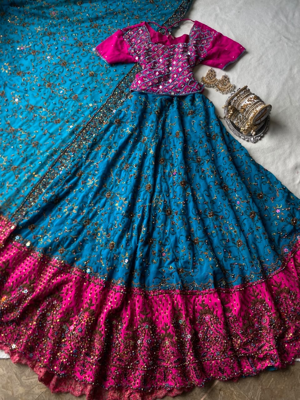 Ocean gull-Vintage y2k lehnga