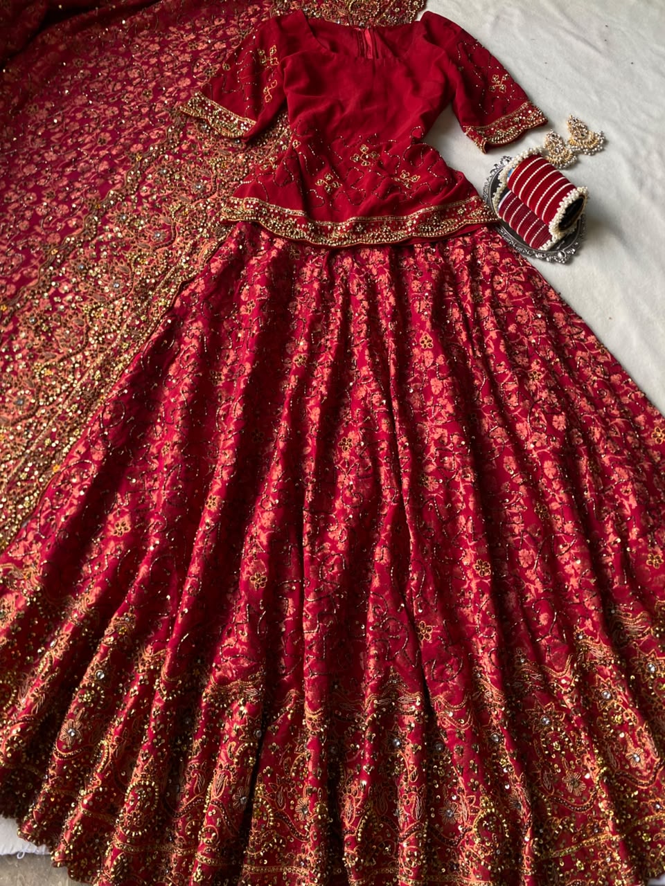 Noor e laal-Vintage y2k lehnga